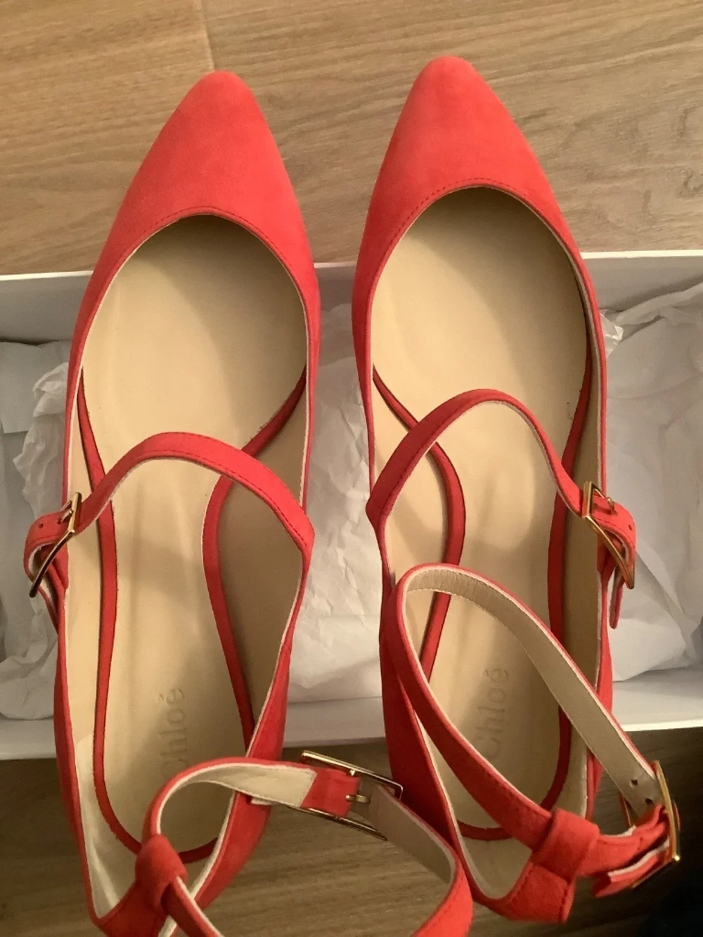 Chloe Ankle Strap Flats